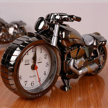 Load image into Gallery viewer, Creative Motorcycle Motorbike Pattern Non Ticking Analog Alarm Clock Alarm Clock Desk Clock Creative Home Birthday Gift Cool Clock