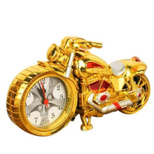Load image into Gallery viewer, Creative Motorcycle Motorbike Pattern Non Ticking Analog Alarm Clock Alarm Clock Desk Clock Creative Home Birthday Gift Cool Clock