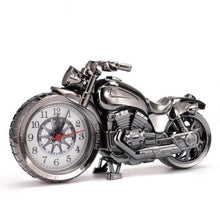 Load image into Gallery viewer, Creative Motorcycle Motorbike Pattern Non Ticking Analog Alarm Clock Alarm Clock Desk Clock Creative Home Birthday Gift Cool Clock