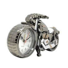 Load image into Gallery viewer, Creative Motorcycle Motorbike Pattern Non Ticking Analog Alarm Clock Alarm Clock Desk Clock Creative Home Birthday Gift Cool Clock