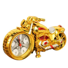 Load image into Gallery viewer, Creative Motorcycle Motorbike Pattern Non Ticking Analog Alarm Clock Alarm Clock Desk Clock Creative Home Birthday Gift Cool Clock