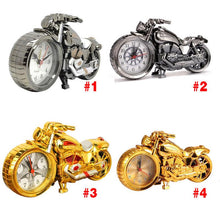 Load image into Gallery viewer, Creative Motorcycle Motorbike Pattern Non Ticking Analog Alarm Clock Alarm Clock Desk Clock Creative Home Birthday Gift Cool Clock