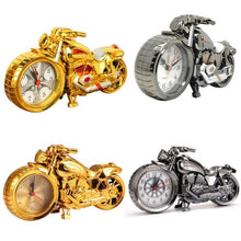 Load image into Gallery viewer, Creative Motorcycle Motorbike Pattern Non Ticking Analog Alarm Clock Alarm Clock Desk Clock Creative Home Birthday Gift Cool Clock