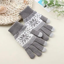 Load image into Gallery viewer, Creative New Fashion Snow Printing Gloves Mobile Phone Touch Screen Knitted Gloves Winter Thick And Warm Gloves For Men And Women Touchscreen Gloves Stretch Knitted Mechanic Winter Warm Gloves