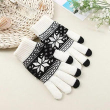 Load image into Gallery viewer, Creative New Fashion Snow Printing Gloves Mobile Phone Touch Screen Knitted Gloves Winter Thick And Warm Gloves For Men And Women Touchscreen Gloves Stretch Knitted Mechanic Winter Warm Gloves