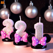 Load image into Gallery viewer, Creative Scented Birthday Weddings Art Candles Digits Cartoon Flameless Candle Cake for Children Gifts Happy Birthday Decoration Children Cute Birthday Cake Candle Party Cake Decoration