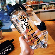 Load image into Gallery viewer, Creative Water Bottle Glass Drink Bottles For Camping Hiking Climbing Sport Bottle Portable Bottle Drinkware Eco-friendly Wide Mouth Glass Drinking Water Bottle Reusable Sport Water Bottles for Gym Hiking