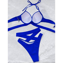 Load image into Gallery viewer, Criss Cross Wrap Push Up Bikini Swimsuit