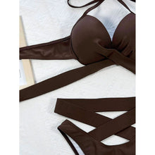 Load image into Gallery viewer, Criss Cross Wrap Push Up Bikini Swimsuit
