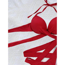 Load image into Gallery viewer, Criss Cross Wrap Push Up Bikini Swimsuit