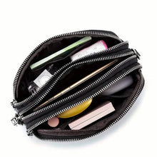 Load image into Gallery viewer, Crossbody Bags for Women Small Genuine Leather Shoulder Purse Cross Body Bag with Triple Top Zipper Adjustable Strap