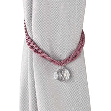 Load image into Gallery viewer, Crystal Bead Curtain Tieback Bling Diamond Bandage Rope Accessories Curtains Holder Buckle Tie Home Decorative Tieback Flower Curtain Clips Buckle with Stretchy Wire Rope For Home Office Decoration