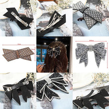 Load image into Gallery viewer, Crystal Big Bow Hair Clips For Women Girls Hair Accessories Rhinestone Hairpins Plastic Hairgirps Retro Barrette Headwear Gorgeous Hair Accessories For Women