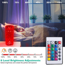 Load image into Gallery viewer, Crystal Diamond Rose Table Lamp