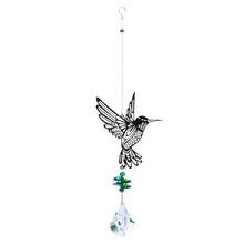 Load image into Gallery viewer, Crystal Garden Sun-catcher Hanging Crystals Prisms Ornament For Window Glass Chandelier Solar Hummingbird Owl Wind Chimes Rainbow Chaser Garden Hanging Curtain Pendant Home Decor Gift Boxed Sun Catcher Gift Idea For Mom Friends Grandma Hummingbird