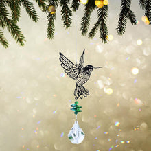 Load image into Gallery viewer, Crystal Garden Sun-catcher Hanging Crystals Prisms Ornament For Window Glass Chandelier Solar Hummingbird Owl Wind Chimes Rainbow Chaser Garden Hanging Curtain Pendant Home Decor Gift Boxed Sun Catcher Gift Idea For Mom Friends Grandma Hummingbird