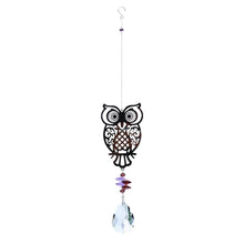 Load image into Gallery viewer, Crystal Garden Sun-catcher Hanging Crystals Prisms Ornament For Window Glass Chandelier Solar Hummingbird Owl Wind Chimes Rainbow Chaser Garden Hanging Curtain Pendant Home Decor Gift Boxed Sun Catcher Gift Idea For Mom Friends Grandma Hummingbird