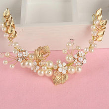 Load image into Gallery viewer, Crystal Pearl Hair Belt Wedding Bridal Hair Ornaments Hair Jewelry Decorations for Brides Wedding Gorgeous Hair Accessories For Women