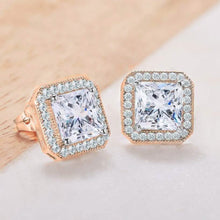 Load image into Gallery viewer, Crystal Princess Halo Stud Earrings