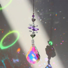 Load image into Gallery viewer, Crystal Wind Star Moon Pendant Handmade Sun Catcher Light Catcher Newly Designed Prism Crystal Colorful Light Prism Chandelier Glass Crystal Pendant Pearl Yarn Gift Handmade Garden Window Wedding Curtain Chandelier