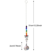 Load image into Gallery viewer, Crystal Wind Star Moon Pendant Handmade Sun Catcher Light Catcher Newly Designed Prism Crystal Colorful Light Prism Chandelier Glass Crystal Pendant Pearl Yarn Gift Handmade Garden Window Wedding Curtain Chandelier