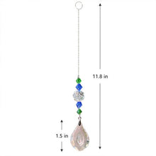 Load image into Gallery viewer, Crystal Wind Star Moon Pendant Handmade Sun Catcher Light Catcher Newly Designed Prism Crystal Colorful Light Prism Chandelier Glass Crystal Pendant Pearl Yarn Gift Handmade Garden Window Wedding Curtain Chandelier