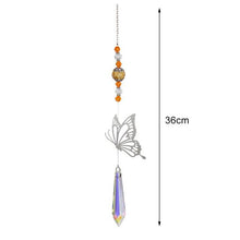 Load image into Gallery viewer, Crystal Wind Star Moon Pendant Handmade Sun Catcher Light Catcher Newly Designed Prism Crystal Colorful Light Prism Chandelier Glass Crystal Pendant Pearl Yarn Gift Handmade Garden Window Wedding Curtain Chandelier