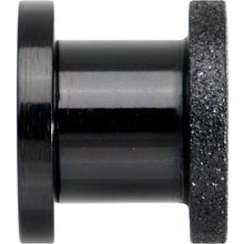 Load image into Gallery viewer, Black PVD Sandblasted Screw Fit Tunnel Plug Set 5mm to 16mm