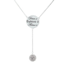 Load image into Gallery viewer, Cubic Zirconia Engraved Inspirational Necklaces