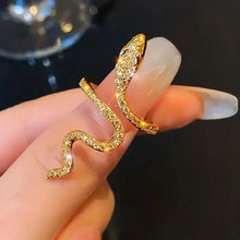 Load image into Gallery viewer, Cubic Zirconia Wrapped Small Snake Opening Adjustable Ring