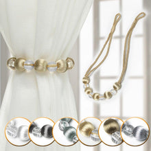 Load image into Gallery viewer, Curtain Tie Backs Rope Curtain Tiebacks With Bling Crystal Beads Curtain Decor Accessories Clips Curtain Holders For Drape Durable Tie Backs Drapery Holdbacks Holder For Window Curtain Panels Drapes Home Decor