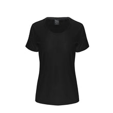 Load image into Gallery viewer, Custom Printed Women's Bamboo/Cotton Short Sleeve Scoop Neck Graphic T-Shirt