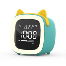Load image into Gallery viewer, Cut Digital Alarm Clock Cartoon Night Light Desk Alarm Clock Cute Toddler Alarm Clock Dimming Sleep Training Clock with Night Light Kids Wake Up Clock USB Rechargeable Easy Setting Kids Clocks for Bedrooms Rechargeable Battery Christmas gift for Kids