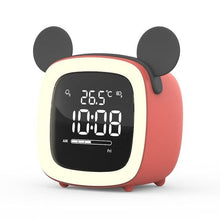 Load image into Gallery viewer, Cut Digital Alarm Clock Cartoon Night Light Desk Alarm Clock Cute Toddler Alarm Clock Dimming Sleep Training Clock with Night Light Kids Wake Up Clock USB Rechargeable Easy Setting Kids Clocks for Bedrooms Rechargeable Battery Christmas gift for Kids
