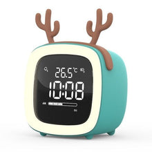 Load image into Gallery viewer, Cut Digital Alarm Clock Cartoon Night Light Desk Alarm Clock Cute Toddler Alarm Clock Dimming Sleep Training Clock with Night Light Kids Wake Up Clock USB Rechargeable Easy Setting Kids Clocks for Bedrooms Rechargeable Battery Christmas gift for Kids