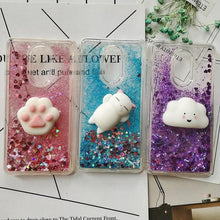 Load image into Gallery viewer, Cute 3D Squishy Cat Case For Xiaomi Redmi 5 plus 4X 8A 9A 9C 10T Luxury Glitter Quicksand Phone Case Redmi Note 5 9 Pro 5A Prime ,3D Shiny Quicksand Moving Bling Glitter Liquid Sparkle Flowing Soft Silicone Bumper Mirror Back Protective Case