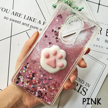 Load image into Gallery viewer, Cute 3D Squishy Cat Case For Xiaomi Redmi 5 plus 4X 8A 9A 9C 10T Luxury Glitter Quicksand Phone Case Redmi Note 5 9 Pro 5A Prime ,3D Shiny Quicksand Moving Bling Glitter Liquid Sparkle Flowing Soft Silicone Bumper Mirror Back Protective Case