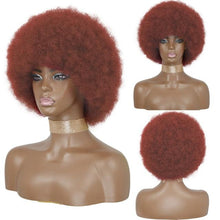 Load image into Gallery viewer, Cute Afro Wig Women Short Fluffy Hair Wigs with Bangs For Black Women Kinky curly Synthetic Hair For Party Dance Cosplay Wigs For Black Women Cosplay Wigs For Women