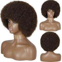 Load image into Gallery viewer, Cute Afro Wig Women Short Fluffy Hair Wigs with Bangs For Black Women Kinky curly Synthetic Hair For Party Dance Cosplay Wigs For Black Women Cosplay Wigs For Women