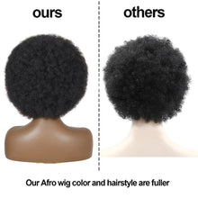Load image into Gallery viewer, Cute Afro Wig Women Short Fluffy Hair Wigs with Bangs For Black Women Kinky curly Synthetic Hair For Party Dance Cosplay Wigs For Black Women Cosplay Wigs For Women