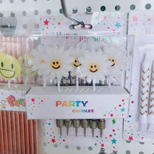 Load image into Gallery viewer, Cute Birthday Candle Daisy Birthday Candles Kids With Smiley Faces Children's Birthday Candles Birthday Cake Decorations Themed Party Supplies Lovely Flower Candles Daisy Shape
