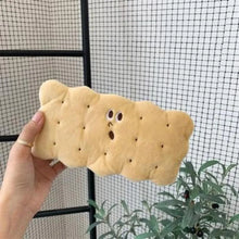 Load image into Gallery viewer, Cute Biscuit Shape Plush Pencil Bag Unique Soft School Classic Cookies Stylish Large Capacity Pouch Pencil Pouch For Teen Boys Girls School Students Pencil Bag Organizer