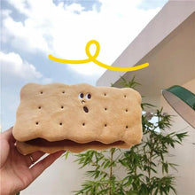 Load image into Gallery viewer, Cute Biscuit Shape Plush Pencil Bag Unique Soft School Classic Cookies Stylish Large Capacity Pouch Pencil Pouch For Teen Boys Girls School Students Pencil Bag Organizer