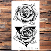 Load image into Gallery viewer, Cute Black Birds Temporary Waterproof Stickers Tattoo Flower Body Elegant Bird Butterfly Style For Womens