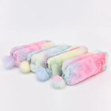 Load image into Gallery viewer, Cute Candy Color Creative Plush Students Pencil Case Soft Stationery Large Capacity Pouch For Girls