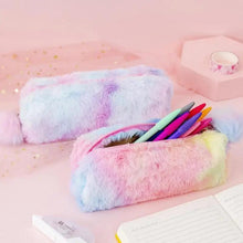 Load image into Gallery viewer, Cute Candy Color Creative Plush Students Pencil Case Soft Stationery Large Capacity Pouch For Girls