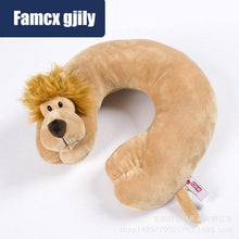 Load image into Gallery viewer, Cute Cartoon Animal U-shaped Memory Travel Pillow Neck Support Headrest Office Car Airplane Sleep Soft Travel Neck Pillow Animal for Neck & Head Support Cute Wild Life Stuffed Pillow Accessory for Naps Novelty Stuffed Animal For Adults And Children
