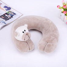 Load image into Gallery viewer, Cute Cartoon Animal U-shaped Memory Travel Pillow Neck Support Headrest Office Car Airplane Sleep Soft Travel Neck Pillow Animal for Neck & Head Support Cute Wild Life Stuffed Pillow Accessory for Naps Novelty Stuffed Animal For Adults And Children