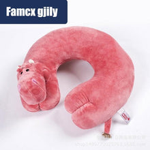 Load image into Gallery viewer, Cute Cartoon Animal U-shaped Memory Travel Pillow Neck Support Headrest Office Car Airplane Sleep Soft Travel Neck Pillow Animal for Neck & Head Support Cute Wild Life Stuffed Pillow Accessory for Naps Novelty Stuffed Animal For Adults And Children