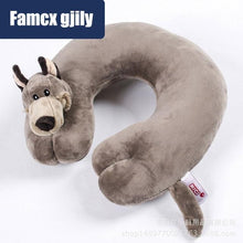 Load image into Gallery viewer, Cute Cartoon Animal U-shaped Memory Travel Pillow Neck Support Headrest Office Car Airplane Sleep Soft Travel Neck Pillow Animal for Neck & Head Support Cute Wild Life Stuffed Pillow Accessory for Naps Novelty Stuffed Animal For Adults And Children